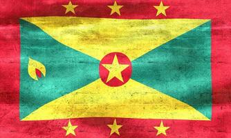 Grenada flag - realistic waving fabric flag photo