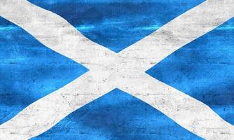 bandera de escocia - bandera de tela que agita realista foto