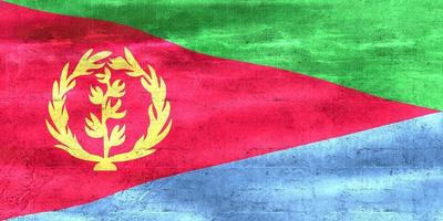 Eritrea flag - realistic waving fabric flag photo