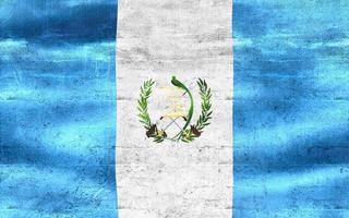 bandera de guatemala - bandera de tela ondeante realista foto