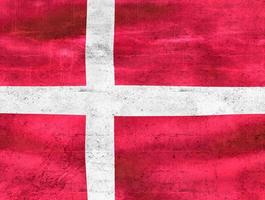 Denmark flag - realistic waving fabric flag photo