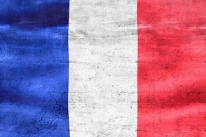 France flag - realistic waving fabric flag photo