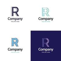 Letter R Big Logo Pack Design Creative Modern logos design for your business vector