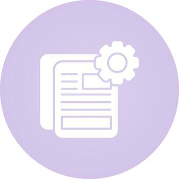 icono de vector de configuración de documento