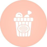 Chicken Bucket Vector Icon