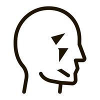 Face Scan by Points Point Projectors Icon Vector Glyph Illustration