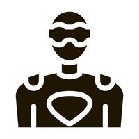 Super Hero Man Icon Vector Glyph Illustration