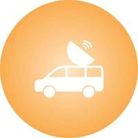 Unique Satellite Car Vector Glyph Icon