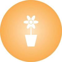 Unique Plant in Pot Vector Glyph Icon