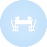 icono de vector de mesa de comedor