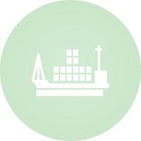 Cargo Ship Vector Icon