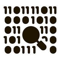 research binary code icon Vector Glyph Illustration