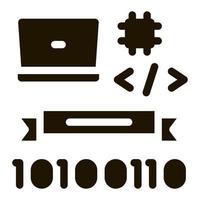 Computer Programming Graduation Icon Vector Glyph Illustration