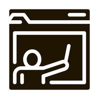 Student Personal Folder Icon Vector Glyph Illustration