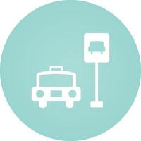 Taxi Stand Vector Icon