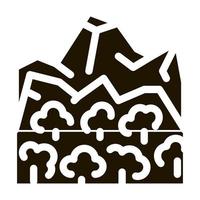 jungle forest and mountain icon Vector Glyph Illustration