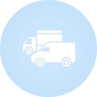 Parked Trucks Vector Icon