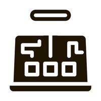 computer program mistake research icon Vector Glyph Illustration