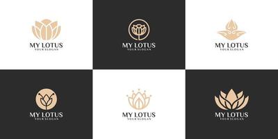 collection, a simple natural lotus logo vector