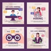 Job Vacancy Social Media Template vector