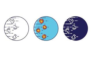 icono del planeta plutón vector