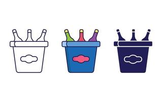 Beer bucket icon vector