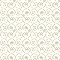 Modern vector seamless illustration. Linear gold pattern on a white background. Ornamental pattern for leaflets, printing, wallpaper, backgrounds