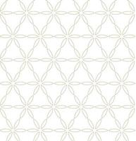 Modern vector seamless illustration. Linear gold pattern on a white background. Ornamental pattern for leaflets, printing, wallpaper, backgrounds