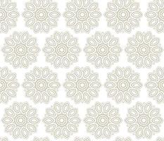 Modern vector seamless illustration. Linear gold pattern on a white background. Ornamental pattern for leaflets, printing, wallpaper, backgrounds