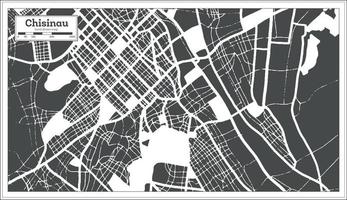 mapa de la ciudad de chisinau moldavia en estilo retro. esquema del mapa. vector