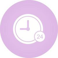 24 Hour Service Vector Icon