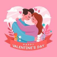 pareja romántica en el día de san valentín vector