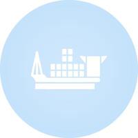 Cargo Ship Vector Icon