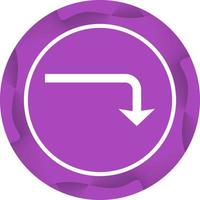 Beautiful Turn Down Glyph Vector Icon