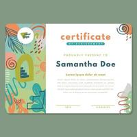 Flat Abstract Creative Certificate Template vector