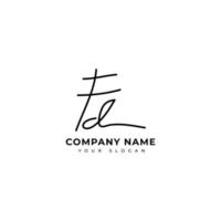 Fd Initial signature logo vector design
