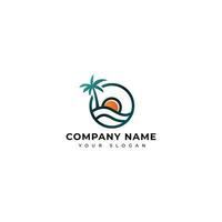 Beach logo vector design template, resort logo