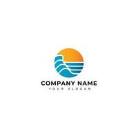 Beach logo vector design template, resort logo