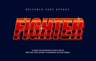 Fighter editable text effect template vector