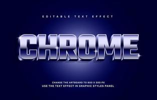 chrome text effect vector