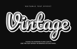 Vintage text effect vector