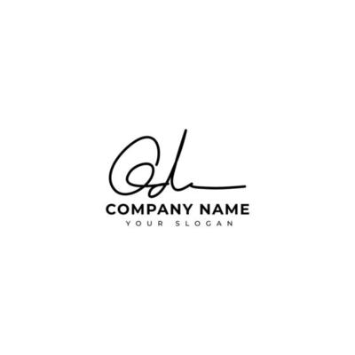 Od Initial signature logo vector design