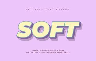 Soft editable text effect template vector
