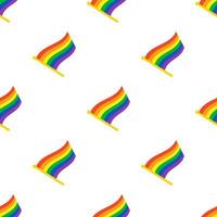 Seamless pattern with LGBT rainbow flags vector