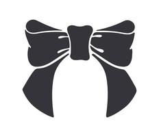 Silhouette icon of ribbon vector