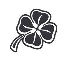 Silhouette icon of clover vector