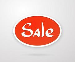 Oval red tag of special offer sale vector