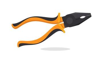 Pliers with rubber handles in flat design vector