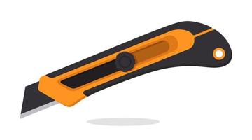 cuchillo utilitario de construcción en diseño plano vector
