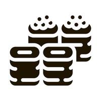 sushi roll assortment icon Vector Glyph Illustration